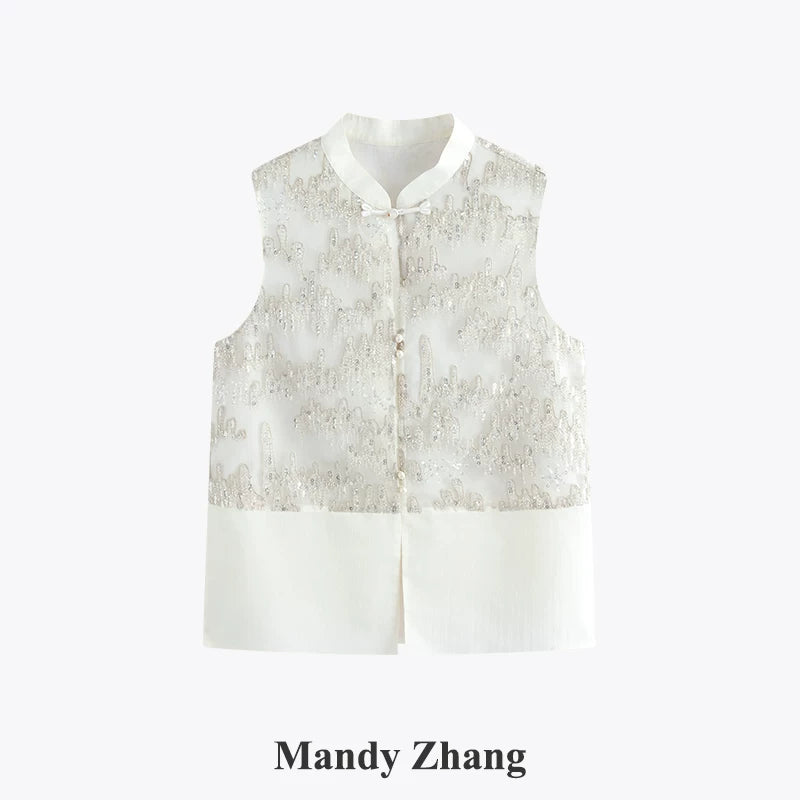 BEADED CHINESE VEST