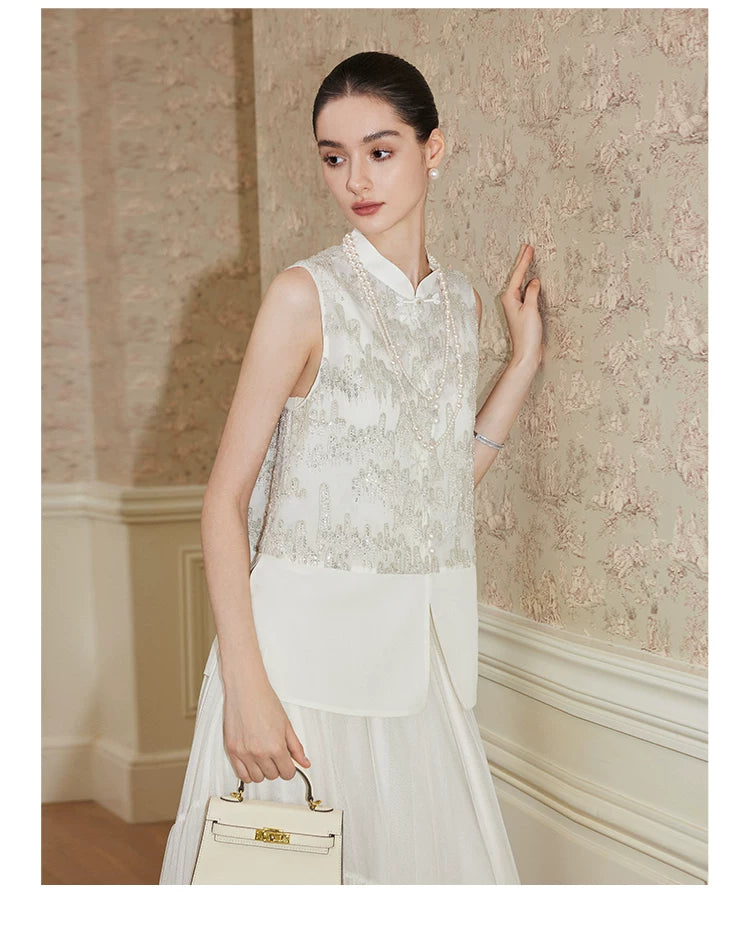 BEADED CHINESE VEST