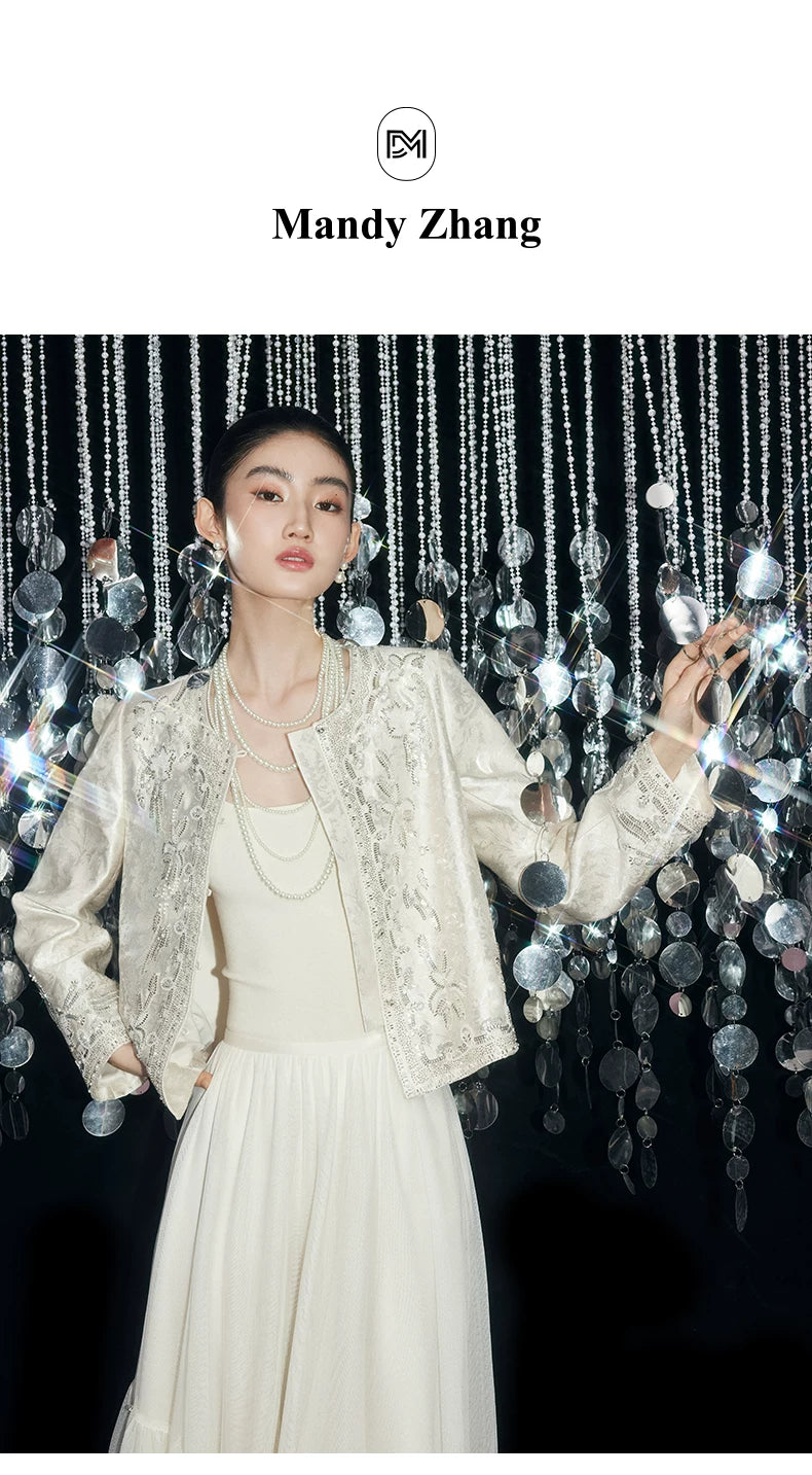 FLOWERS LIKE BROCADE JACKET
