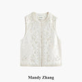 FLOWERS LIKE BROCADE VEST
