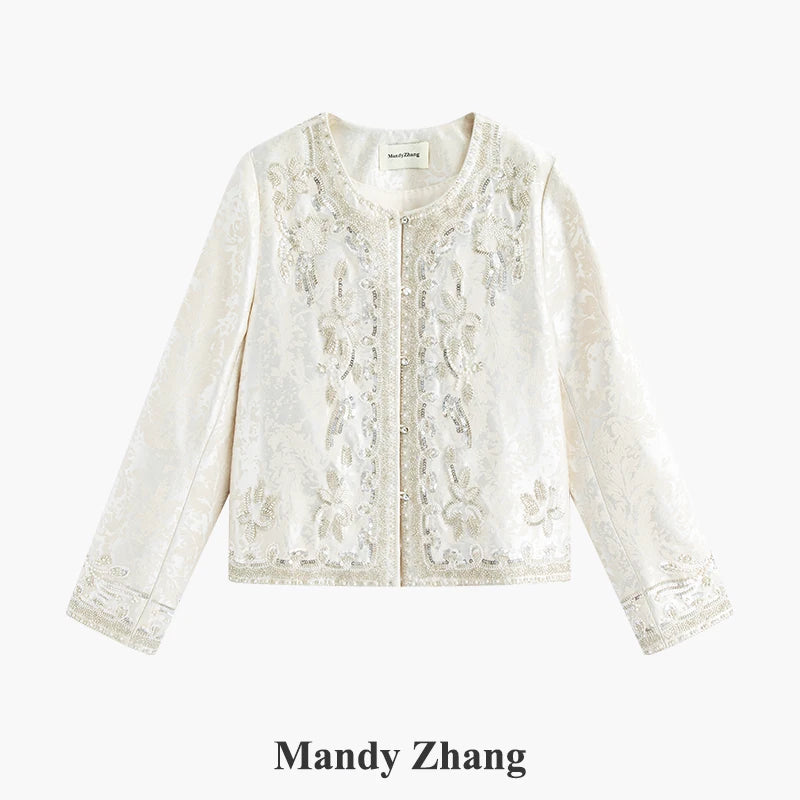 FLOWERS LIKE BROCADE JACKET
