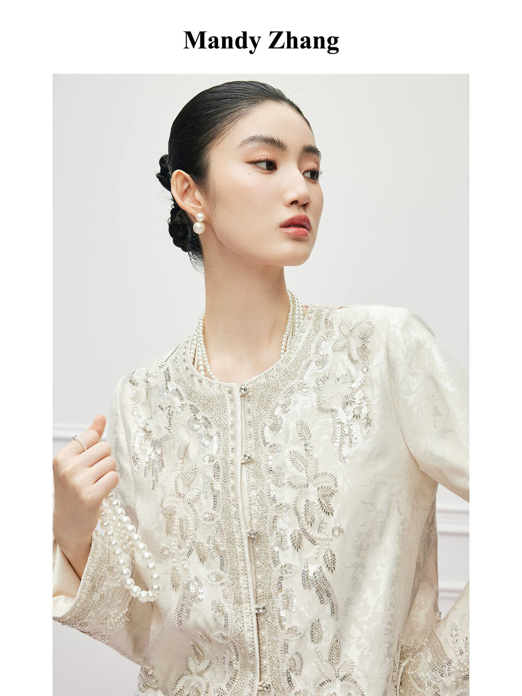 FLOWERS LIKE BROCADE JACKET