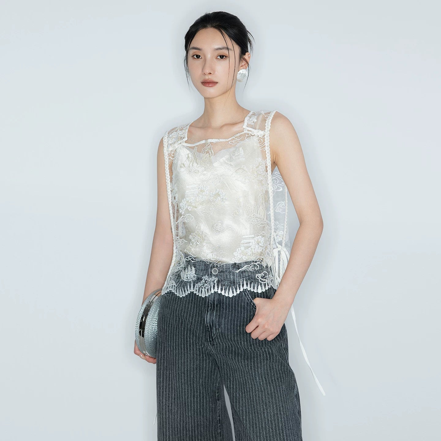BEADED RIBBON VEST